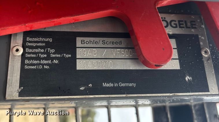 image for item EC3858 2017 Vogele SUPER 1703-3i paver