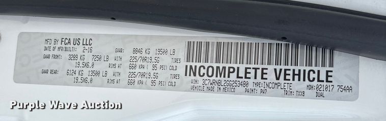 image for item EC3869 2016 RAM 5500  bucket truck