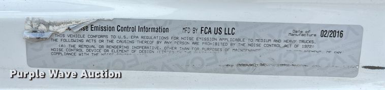 image for item EC3869 2016 RAM 5500  bucket truck