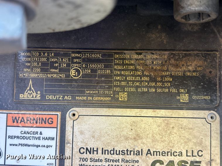 image for item EC3881 2020 Case SV211E single drum vibratory roller