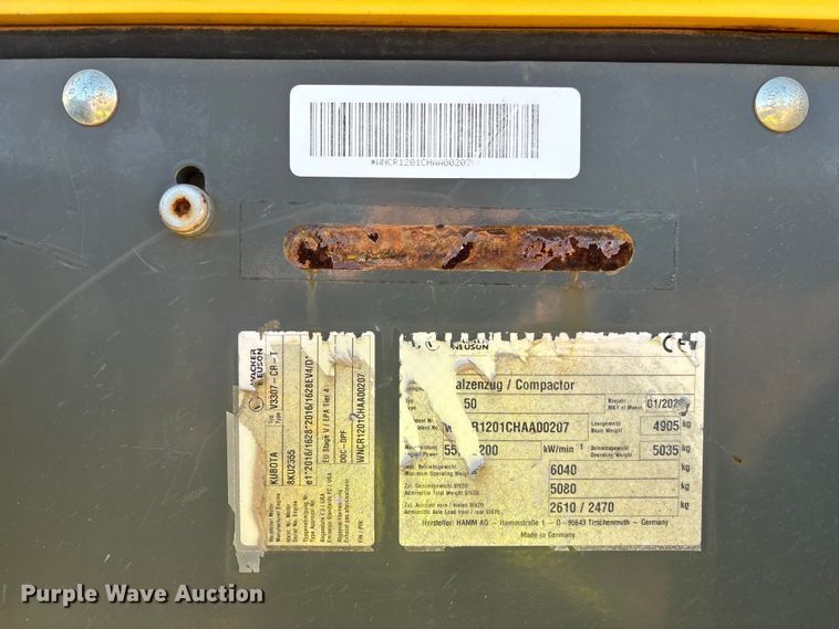 image for item EC3882 2020 Wacker Neuson RC50 single drum vibratory roller