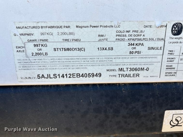 image for item EC8060 2014 Magnum Pro ML T3060M-0 light plant