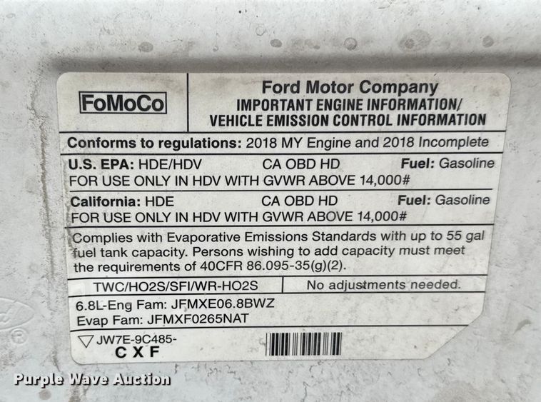 image for item ED1528 2018 Ford E450 IBAK sewer inspection truck