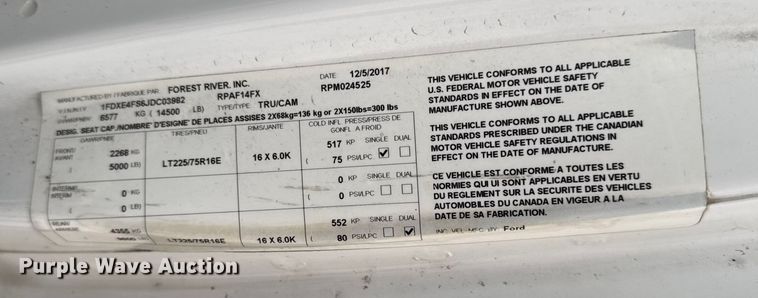 image for item ED1528 2018 Ford E450 IBAK sewer inspection truck