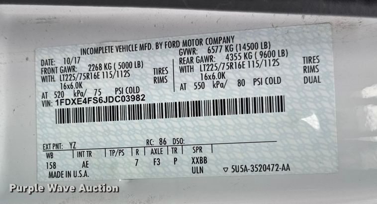 image for item ED1528 2018 Ford E450 IBAK sewer inspection truck