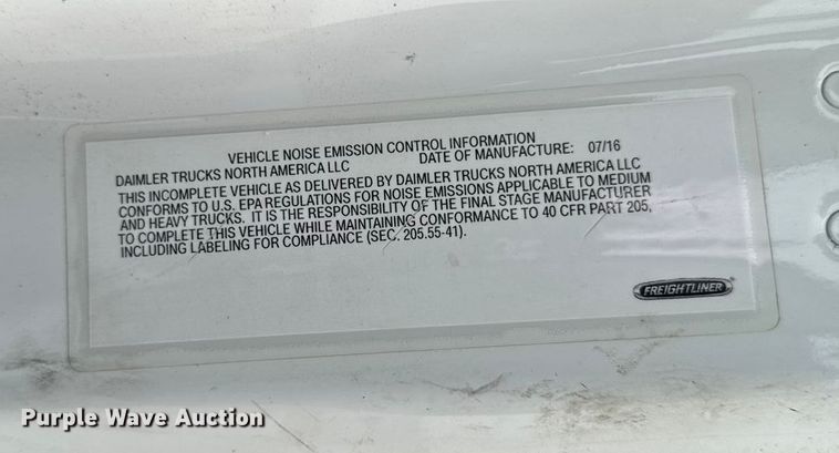 image for item ED1529 2017 Freightliner M2 box truck