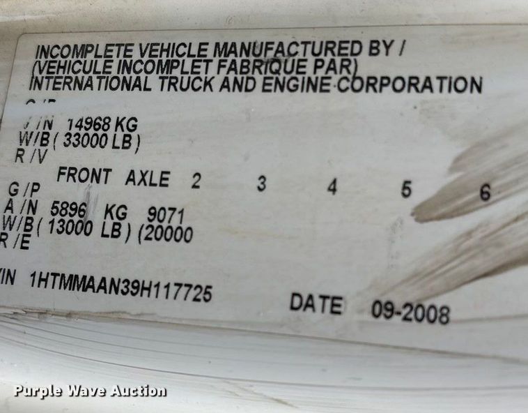 image for item ED2286 2009 International 4300 bucket truck