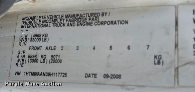 image for item ED2286 2009 International 4300 bucket truck