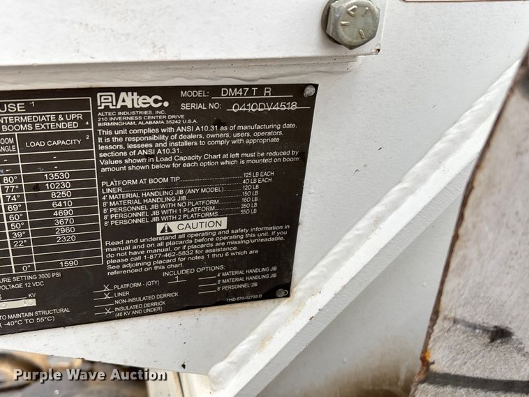 image for item ED2287 2011 Kenworth T370 digger derrick truck