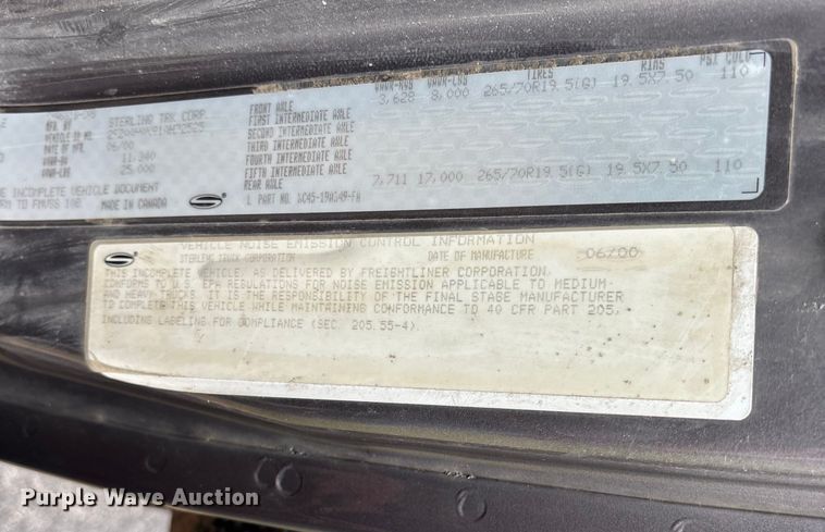 image for item ED2294 2001 Sterling Acterra flatbed truck