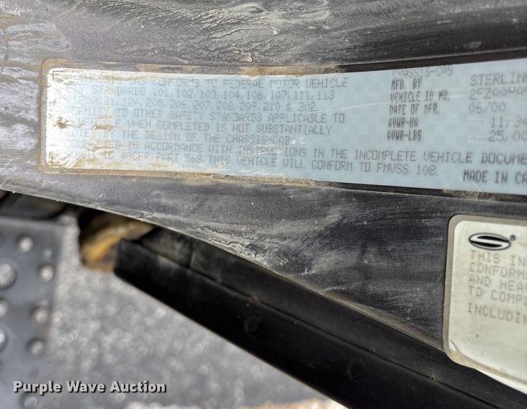 image for item ED2294 2001 Sterling Acterra flatbed truck