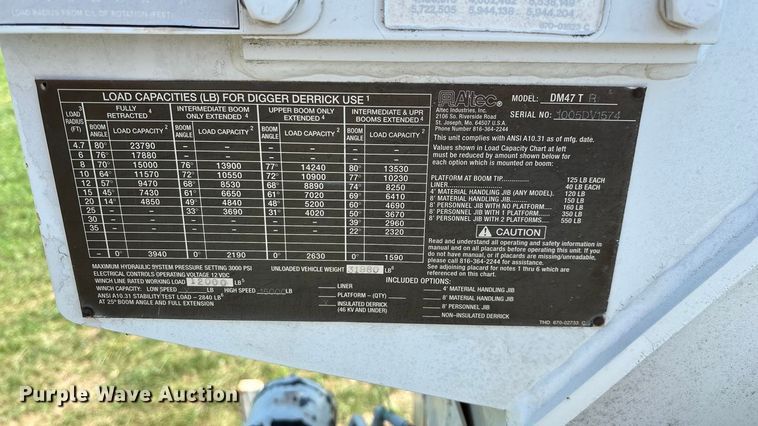 image for item ED2297 2006 Chevrolet C8500 digger derrick truck