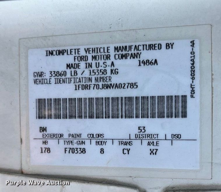 image for item ED2300 1992 Ford F700 pressure digger truck