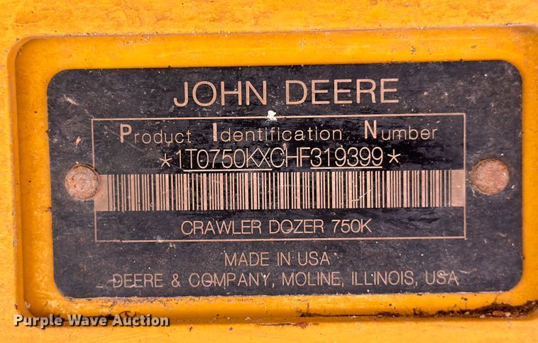 image for item ED5931 2017 John Deere 750K XLT dozer