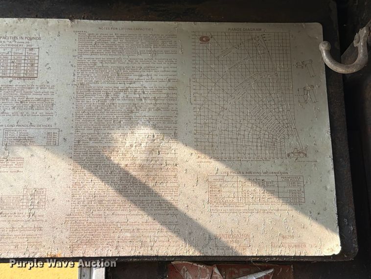 image for item ED5939 1983 Grove RT-740 crane