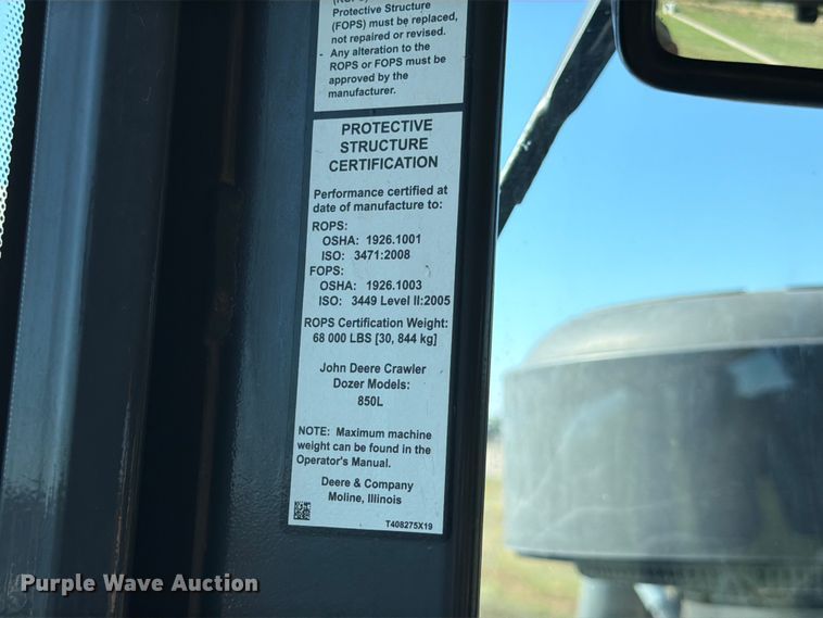 image for item ED5970 2022 John Deere 850L WLT dozer