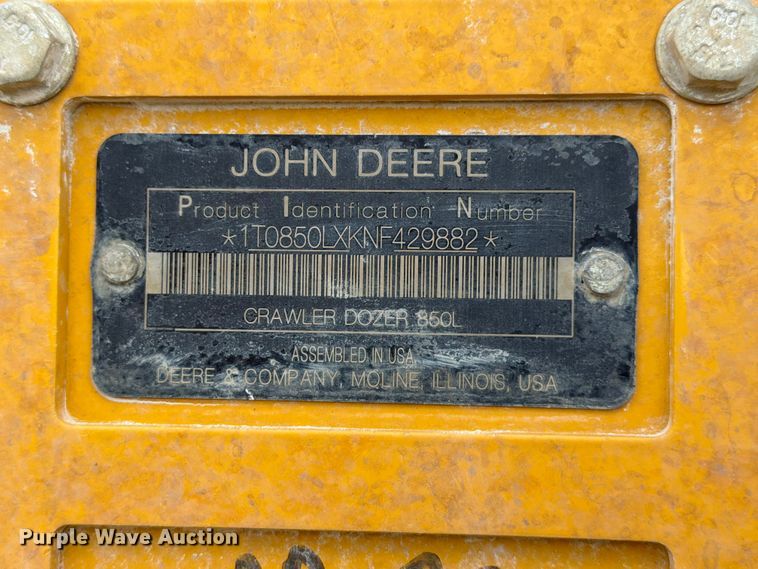 image for item ED5970 2022 John Deere 850L WLT dozer