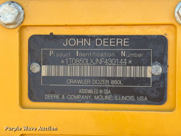 image for item ED5972 2022 John Deere 850L WLT dozer