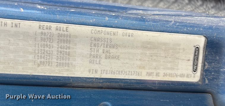 image for item EE4108 2007 Freightliner Columbia dump truck