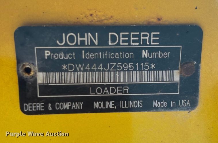 image for item EE4216 2005 John Deere 444J wheel loader