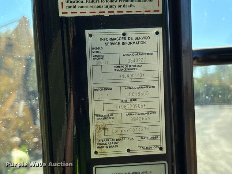 image for item EF2218 2017 Caterpillar D6N XL dozer