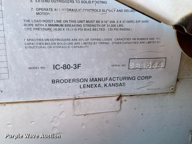 image for item EF2245 Broderson IC-80-3F crane