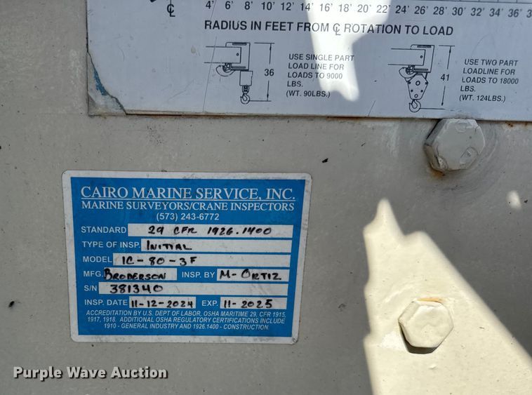 image for item EF2254 Broderson IC-80-3F crane