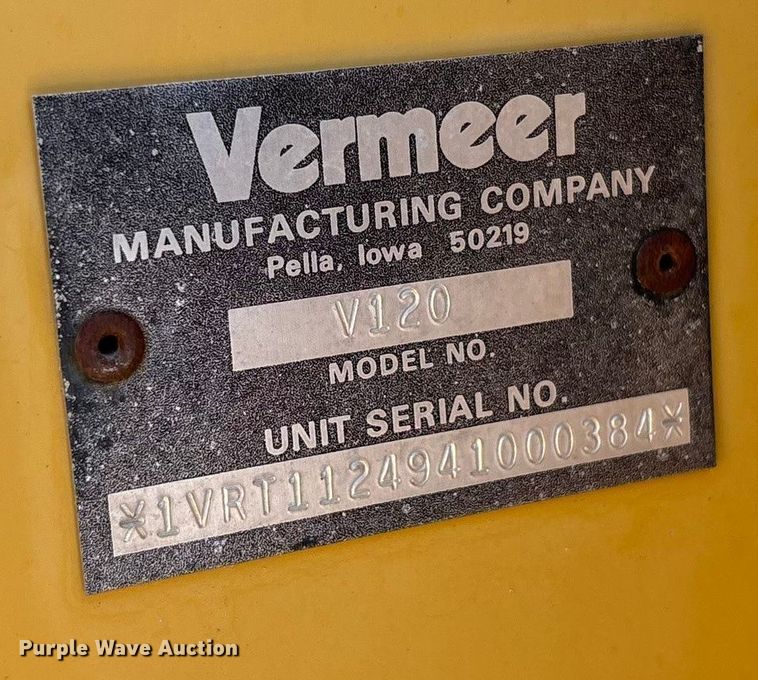 image for item EF6123 2004 Vermeer V120 vibratory cable plow