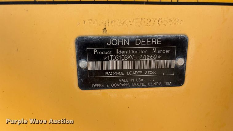 image for item EF6124 2014 John Deere 310SK backhoe