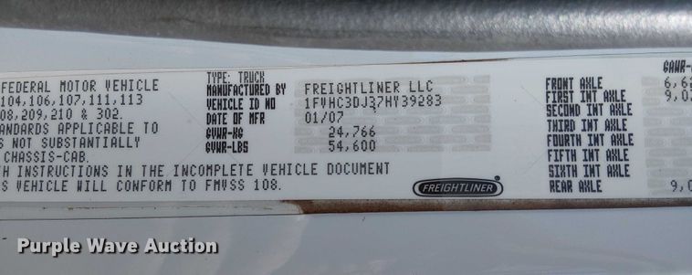 image for item EG1677 2007 Freightliner Business Class M2 Crew Cab crane truck