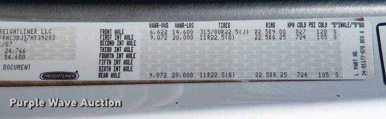 image for item EG1677 2007 Freightliner Business Class M2 Crew Cab crane truck