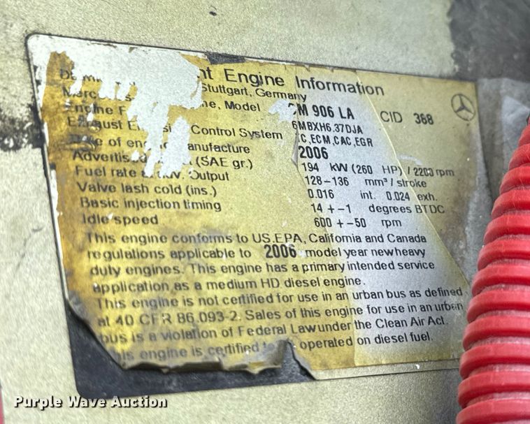 image for item EG6118 2007 Sterling Acterra crane truck