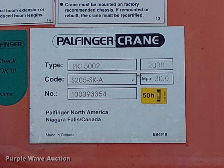 image for item EG8254 2009 International WorkStar 7500 Crew Cab crane truck