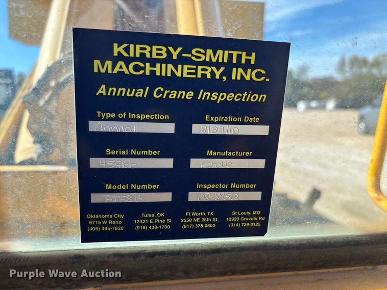 image for item EJ7724 1980 Grove RT58B crane