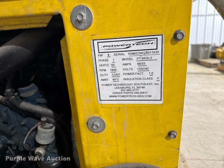 image for item EM2424 Powertech PT-8KSI-2 generator