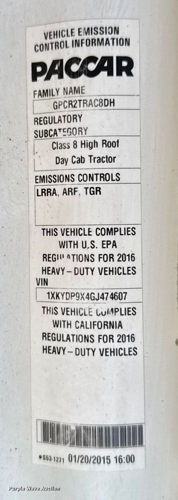 image for item EM2450 2016 Kenworth T680 semi truck