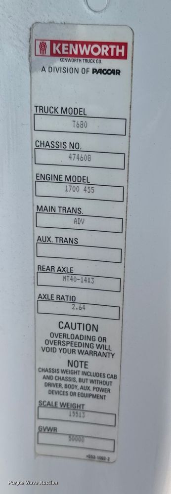 image for item EM2452 2016 Kenworth T680 semi truck