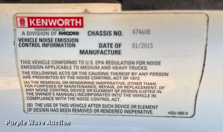 image for item EM2452 2016 Kenworth T680 semi truck