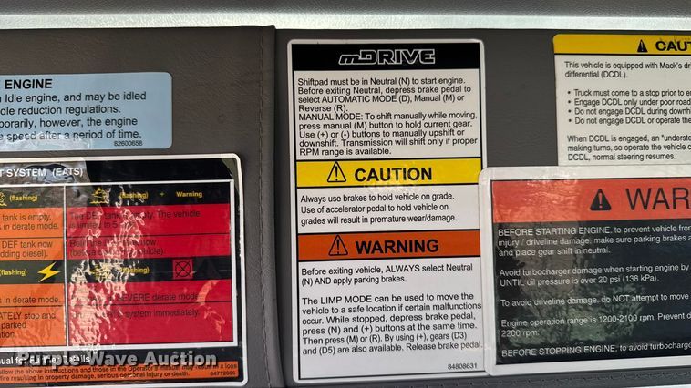 image for item EM2454 2022 Mack Granite semi truck