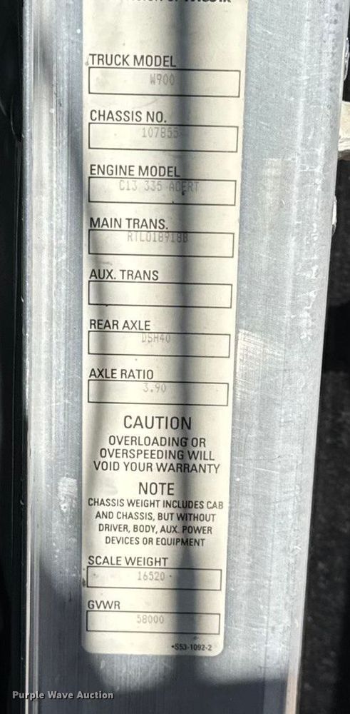 image for item EM2476 2005 Kenworth W900 dump truck