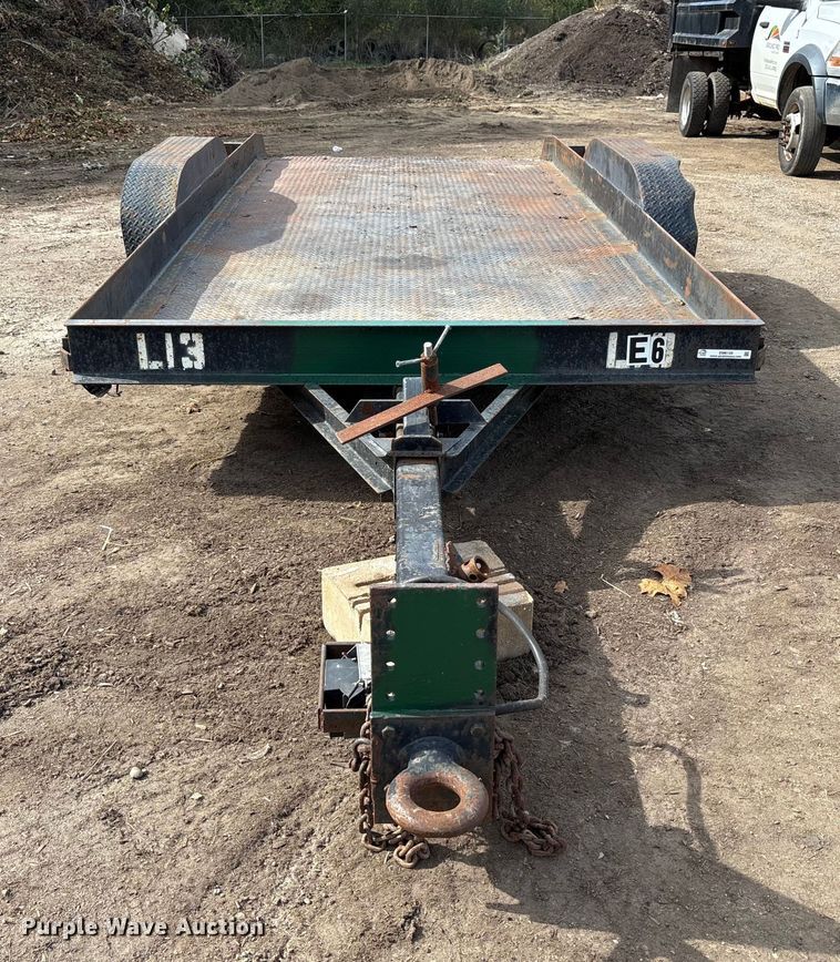 image for item EM6129 1990 Shop built tilt deck equipment trailer