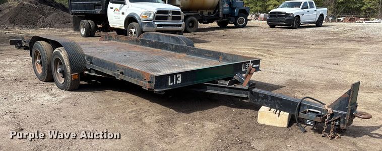 image for item EM6129 1990 Shop built tilt deck equipment trailer