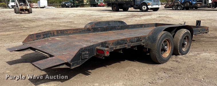 image for item EM6129 1990 Shop built tilt deck equipment trailer