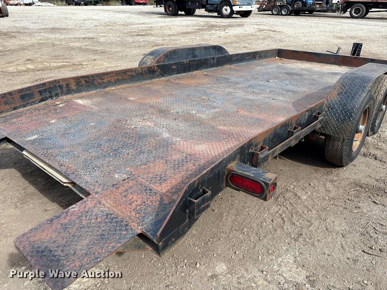 image for item EM6129 1990 Shop built tilt deck equipment trailer