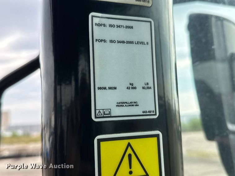 image for item EM8414 2015 Caterpillar 980M wheel loader