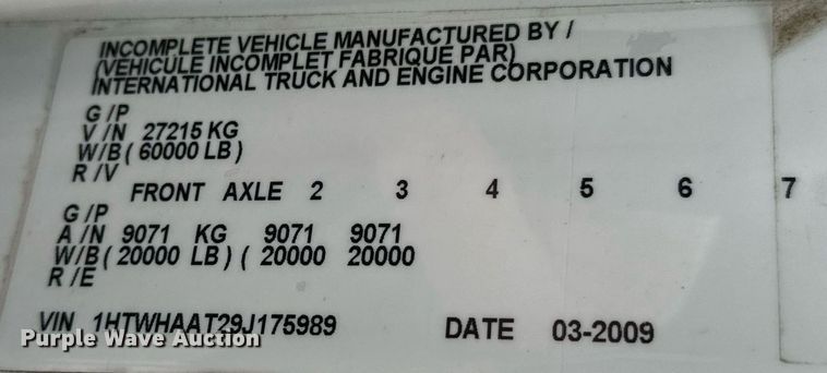 image for item EM8432 2009 International 7400 sewer jetter truck