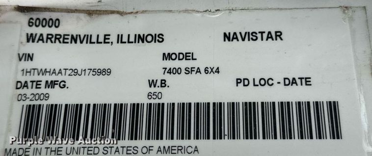 image for item EM8432 2009 International 7400 sewer jetter truck