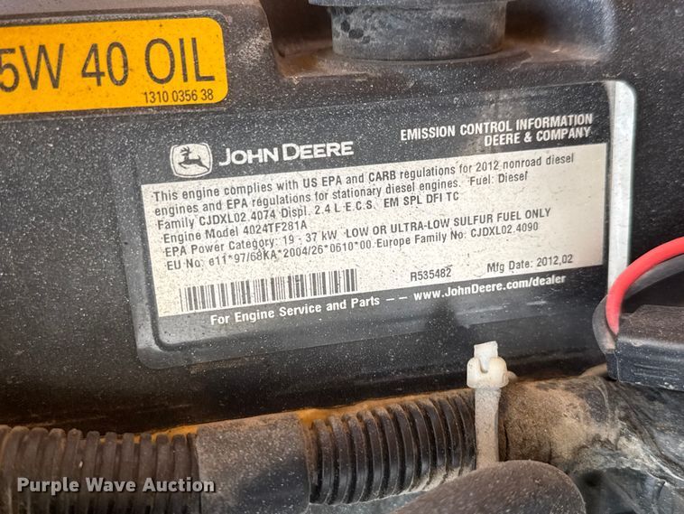 image for item EM8434 2012 Atlas Copco XAS 185 JD RSC air compressor