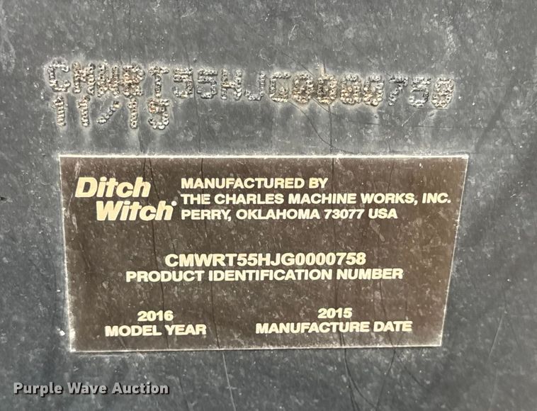 image for item EN0555 2016 Ditch Witch RT55 rock saw