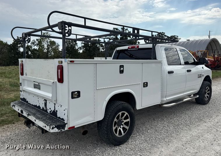 image for item EN0559 2015 RAM 2500 Crew Cab utility bed pickup truck